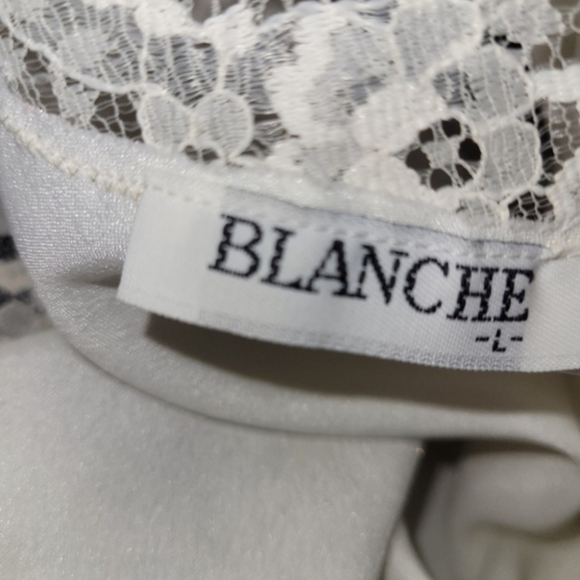 Exquisite Vintage Blanche Satin & Lace Gown Nighty Glam L Wedding Fairy - Picture 8 of 10